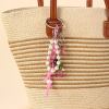 Charming Pink & White Pearls Purse Charm