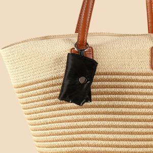 Sleek Storage Bag Charm - Black